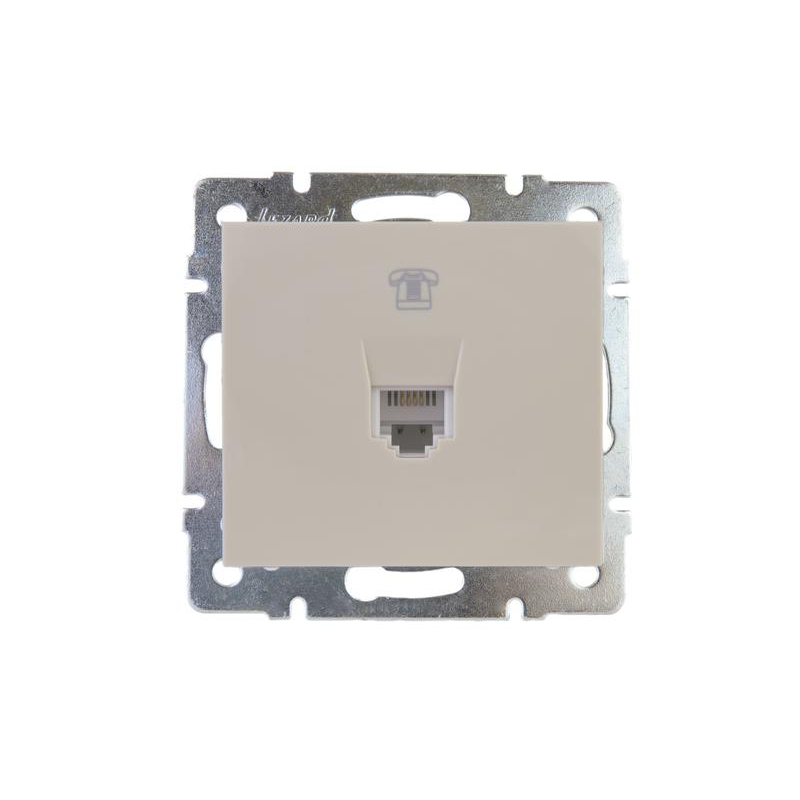 Механизм розетки телефонной RJ11 Рейн евро стандарт крем. LEZARD 703-0388-137