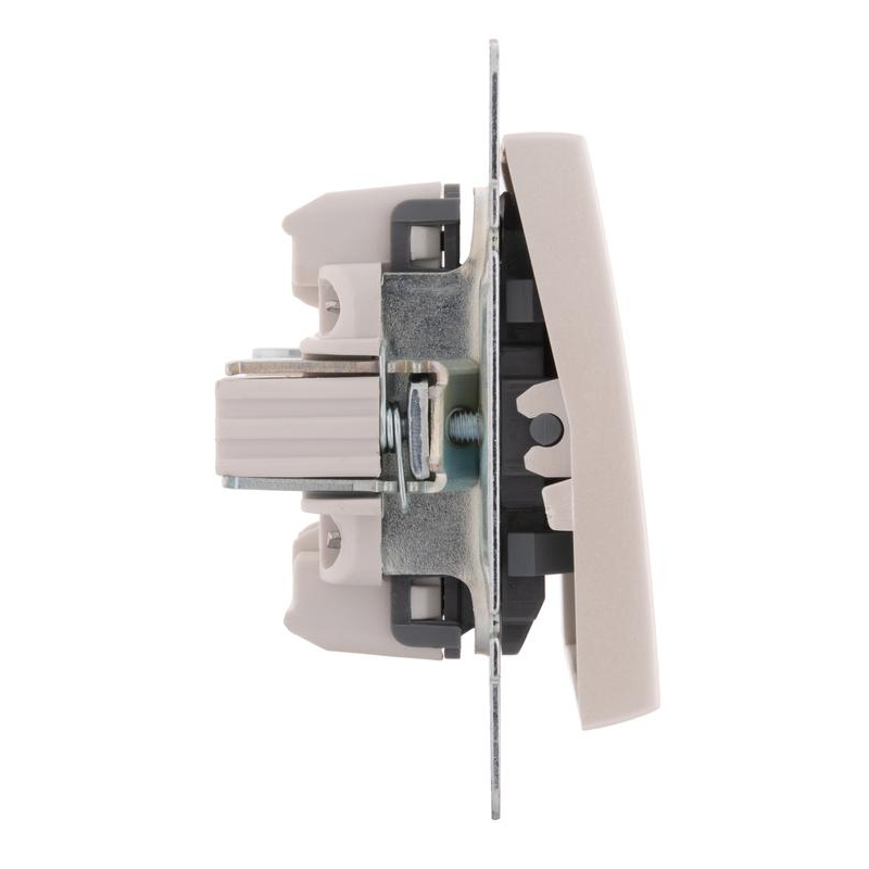 Механизм выключателя 1-кл. СП Рейн IP20 жемчуж./бел. перламутр. LEZARD 703-3088-100