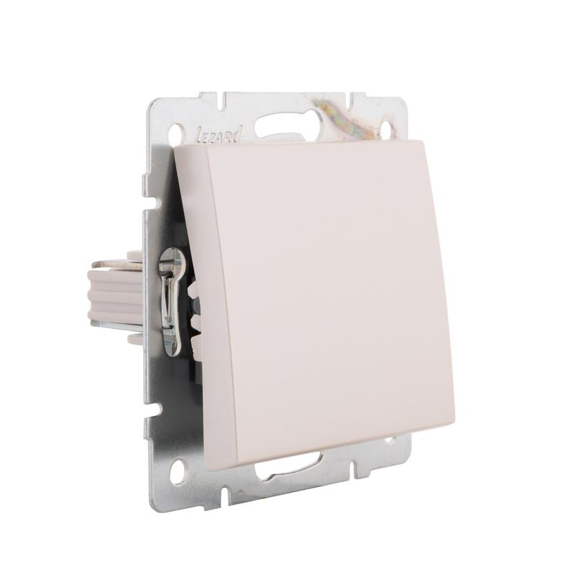 Механизм выключателя 1-кл. СП Рейн IP20 жемчуж./бел. перламутр. LEZARD 703-3088-100