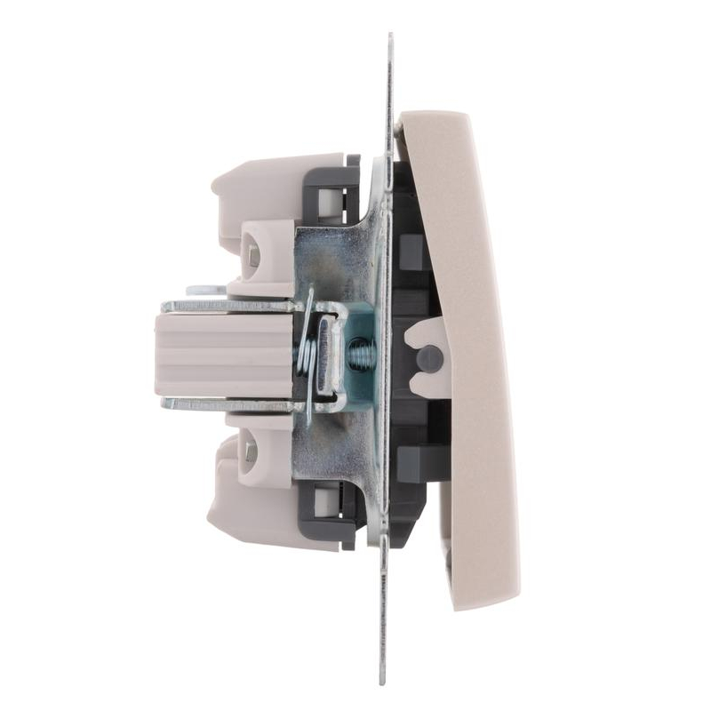 Механизм выключателя 2-кл. СП Рейн IP20 жемчуж./бел. перламутр. LEZARD 703-3088-101