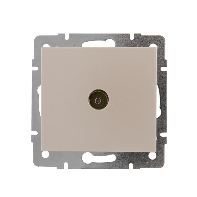 Механизм розетки проходной TV СП Рейн 16А IP20 жемчуж./бел. перламутр. LEZARD 703-3088-129