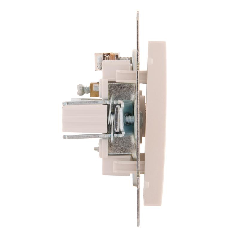 Механизм розетки оконечной TV СП Рейн 16А IP20 жемчуж./бел. перламутр. LEZARD 703-3088-130