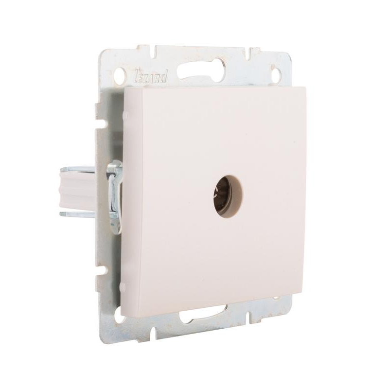 Механизм розетки оконечной TV СП Рейн 16А IP20 жемчуж./бел. перламутр. LEZARD 703-3088-130