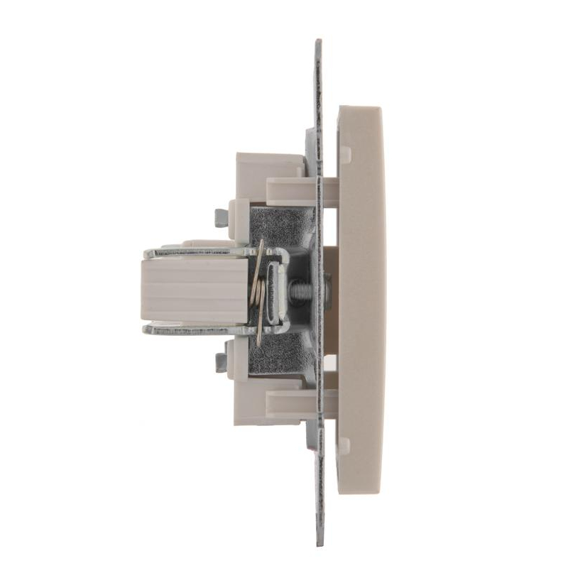 Механизм розетки компьютерной RJ45 СП Рейн 16А IP20 жемчуж./бел. перламутр. LEZARD 703-3088-139