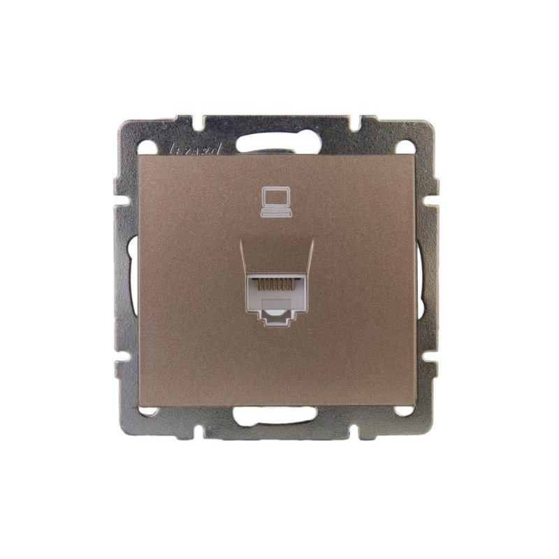 Механизм розетки компьютерной RJ45 Рейн матов. бронз. LEZARD 703-3188-139
