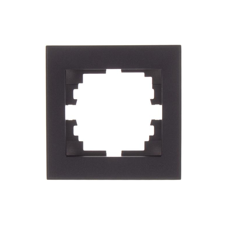 Рамка 1-м Рейн горизонт. матов. черн. графит LEZARD 703-4141-146