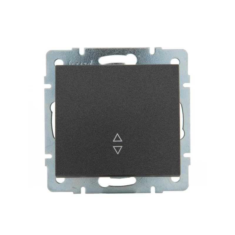 Механизм выключателя проходного 1-кл. Рейн матов. черн. графит LEZARD 703-4188-105