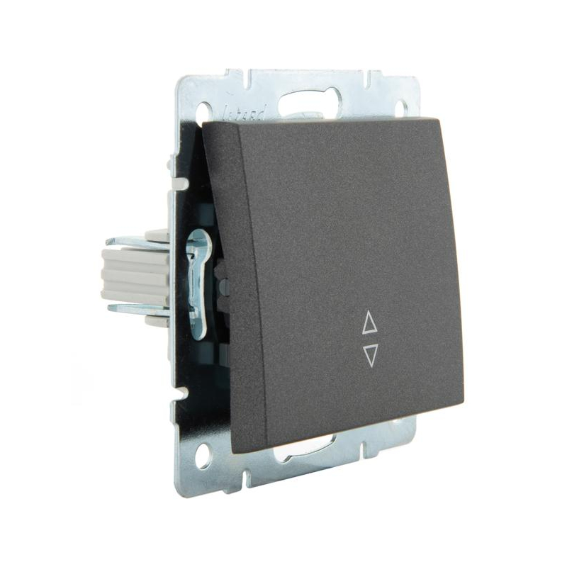 Механизм выключателя проходного 1-кл. Рейн матов. черн. графит LEZARD 703-4188-105