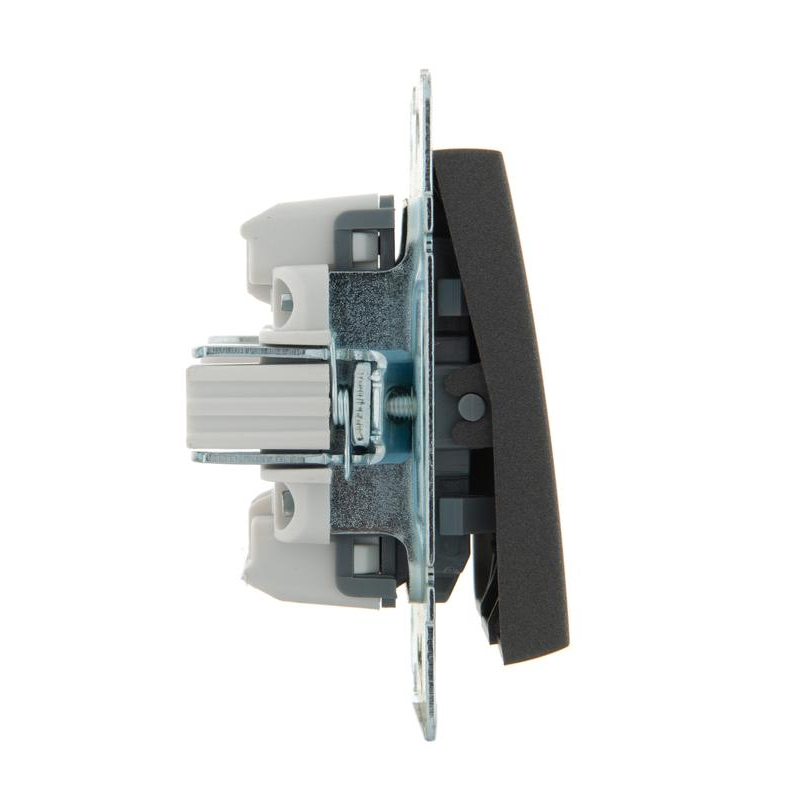 Механизм выключателя 3-кл. Рейн матов. черн. графит LEZARD 703-4188-109