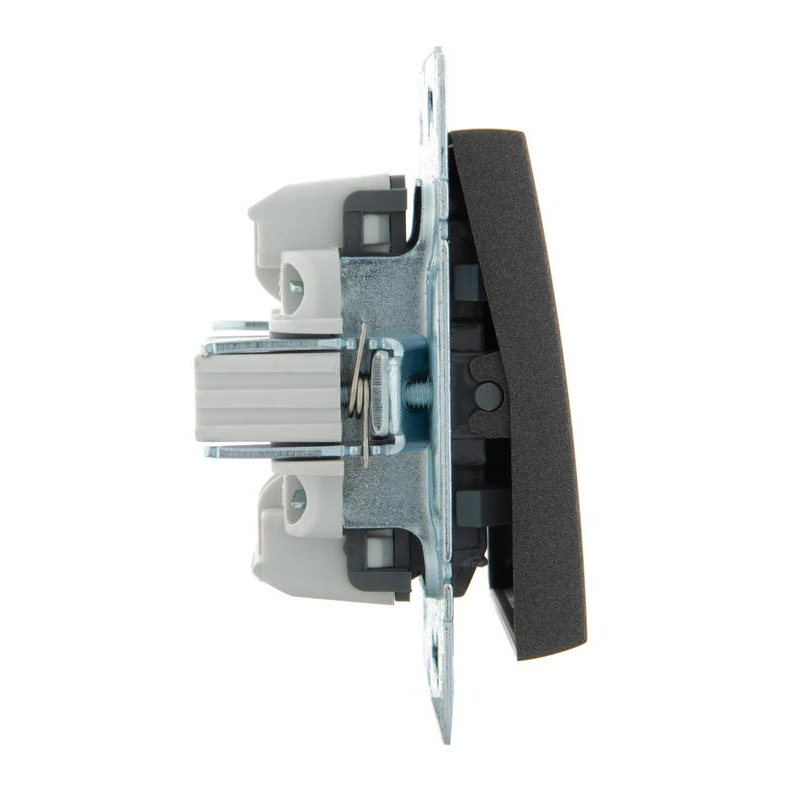 Механизм выключателя 1-кл. Рейн с подсветкой матов. черн. графит LEZARD 703-4188-111