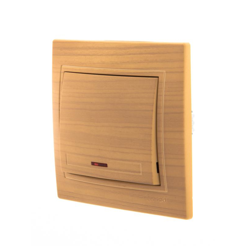 Выключатель 1-кл. Мира с подсветкой ясень LEZARD 701-4747-111