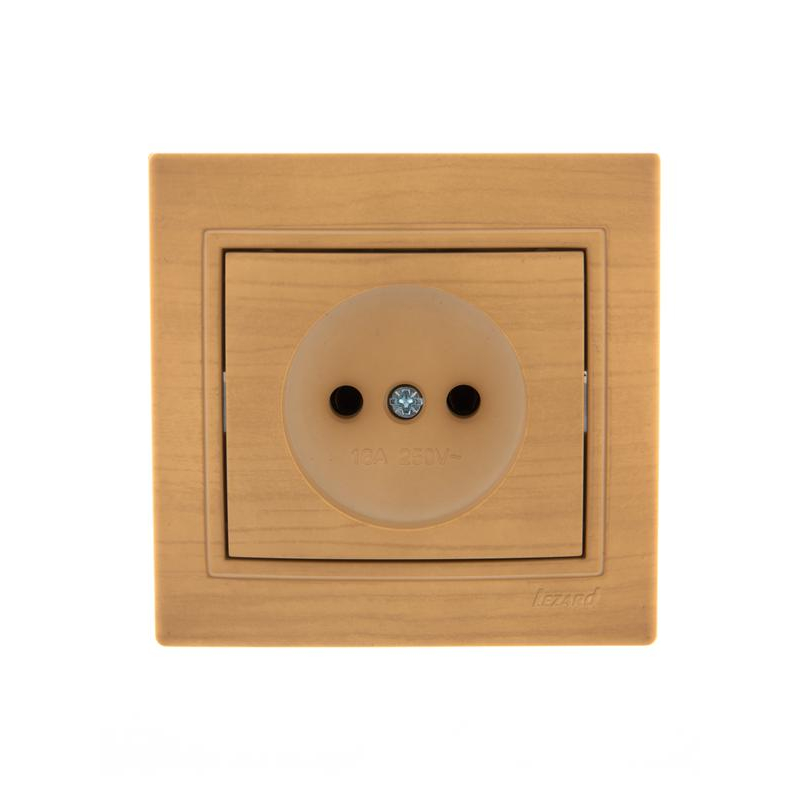 Розетка 1-м Мира без заземл. керамика ясень LEZARD 701-4747-121