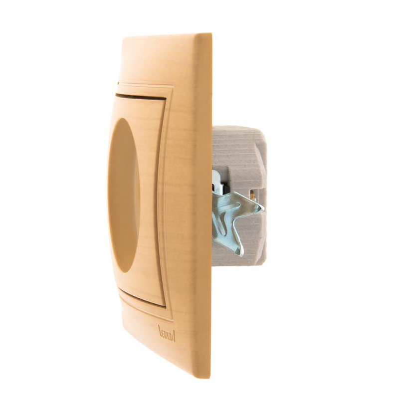 Розетка 1-м Мира без заземл. керамика ясень LEZARD 701-4747-121