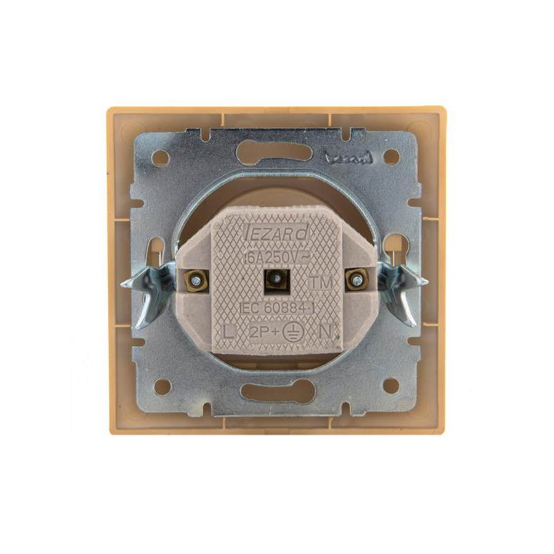 Розетка 1-м Мира без заземл. керамика ясень LEZARD 701-4747-121