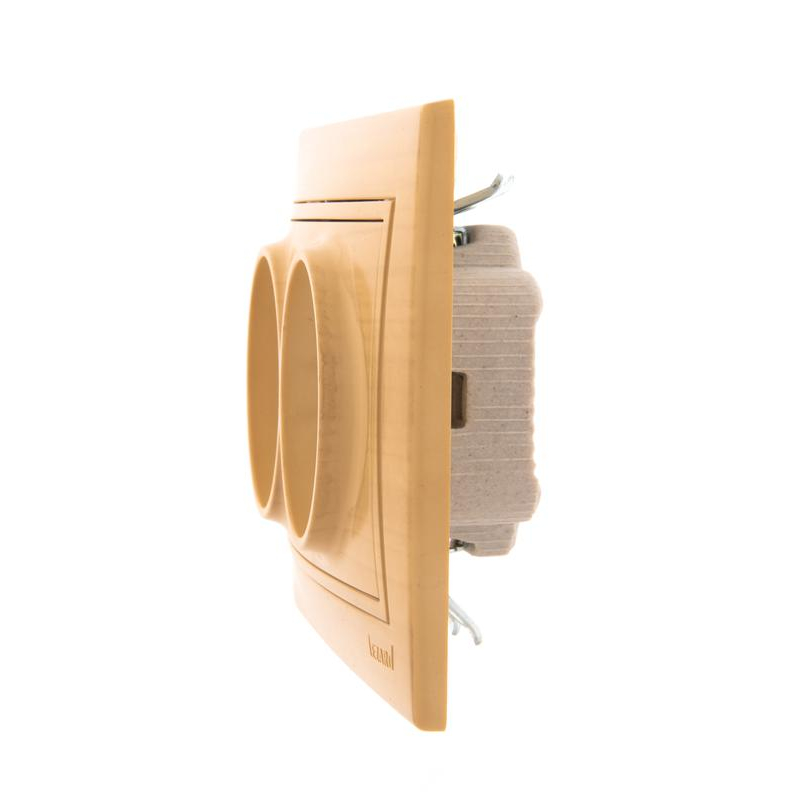 Розетка 2-м Мира без заземл. керамика ясень LEZARD 701-4747-128
