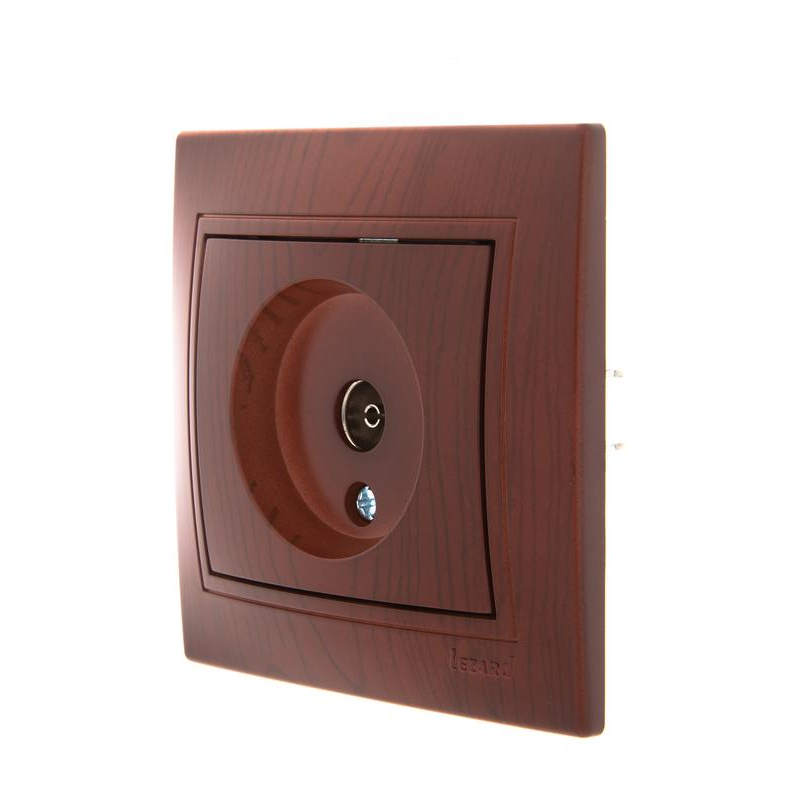 Розетка TV Мира оконечная вишня LEZARD 701-0601-130