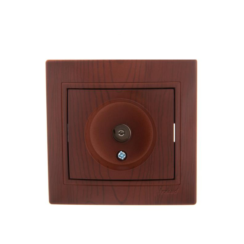Розетка TV Мира оконечная вишня LEZARD 701-0601-130