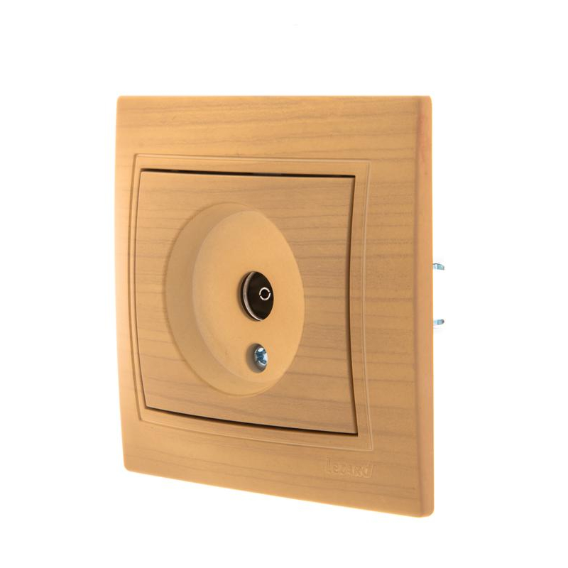 Розетка TV Мира оконечная ясень LEZARD 701-4747-130