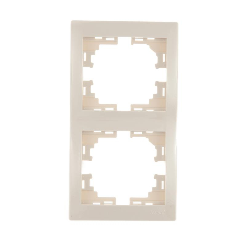 Рамка 2-м Мира верт. крем. LEZARD 701-0300-152