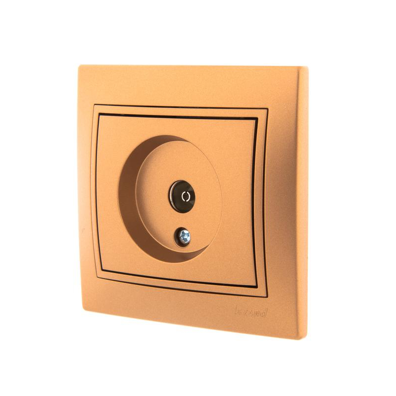 Розетка TV СП Мира оконечная метал. зол. LEZARD 701-1313-130