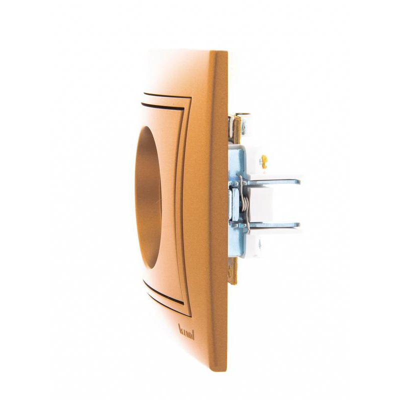 Розетка TV СП Мира оконечная метал. зол. LEZARD 701-1313-130