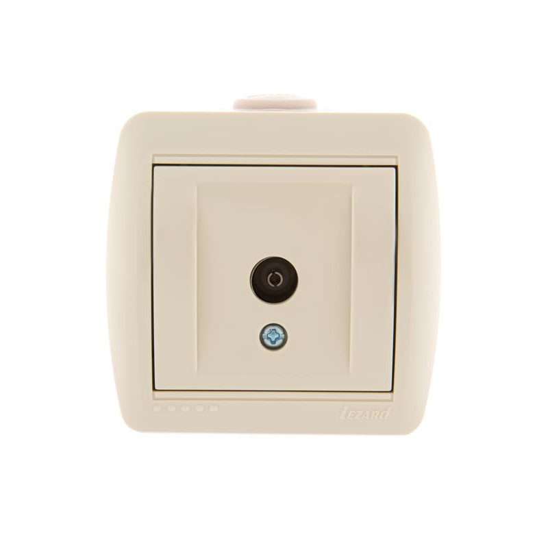 Розетка оконечная TV ОП Ната 16А IP20 крем. LEZARD 710-0300-130