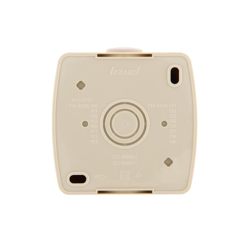 Розетка оконечная TV ОП Ната 16А IP20 крем. LEZARD 710-0300-130