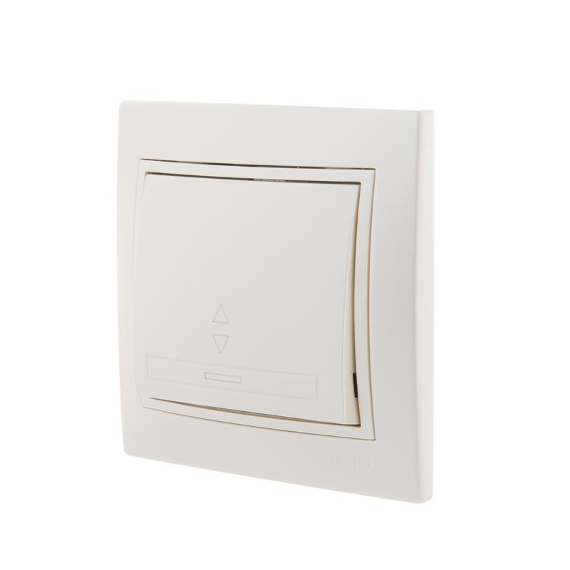 Выключатель проходной 1-кл. СП Мира 10А со вставкой жемчуж./бел. перламутр. LEZARD 701-3030-105