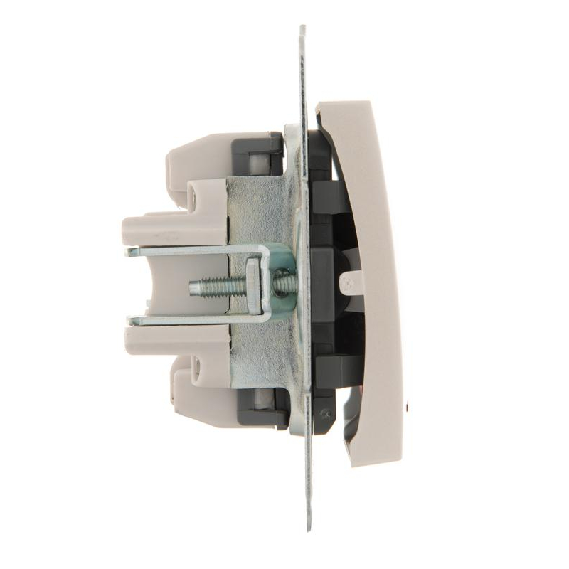 Механизм выключателя 2-кл. 1п СП Karina 10А IP20 с подсветкой жемчуж./бел. перламутр. LEZARD 707-3088-112