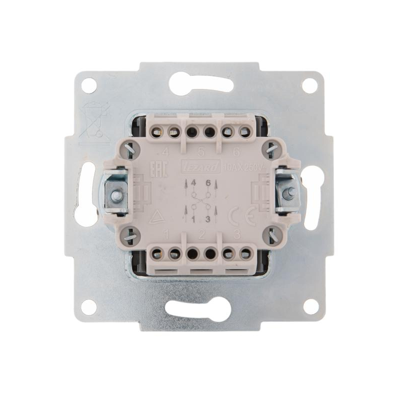 Механизм выключателя промежуточного 1-кл. 2п СП Karina 10А IP20 крем. LEZARD 707-0388-107