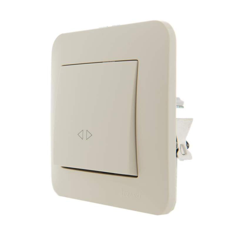 Механизм выключателя промежуточного 1-кл. 2п СП Karina 10А IP20 крем. LEZARD 707-0388-107