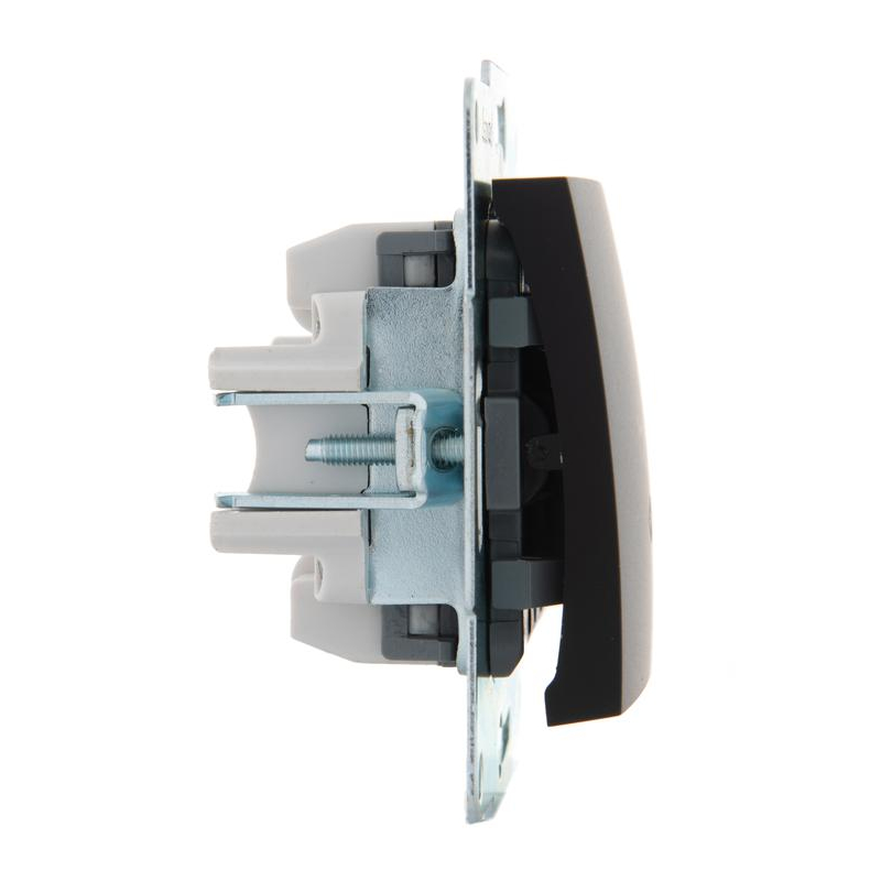 Механизм выключателя промежуточного 1-кл. 2п СП Karina 10А IP20 черн. бархат LEZARD 707-4288-107