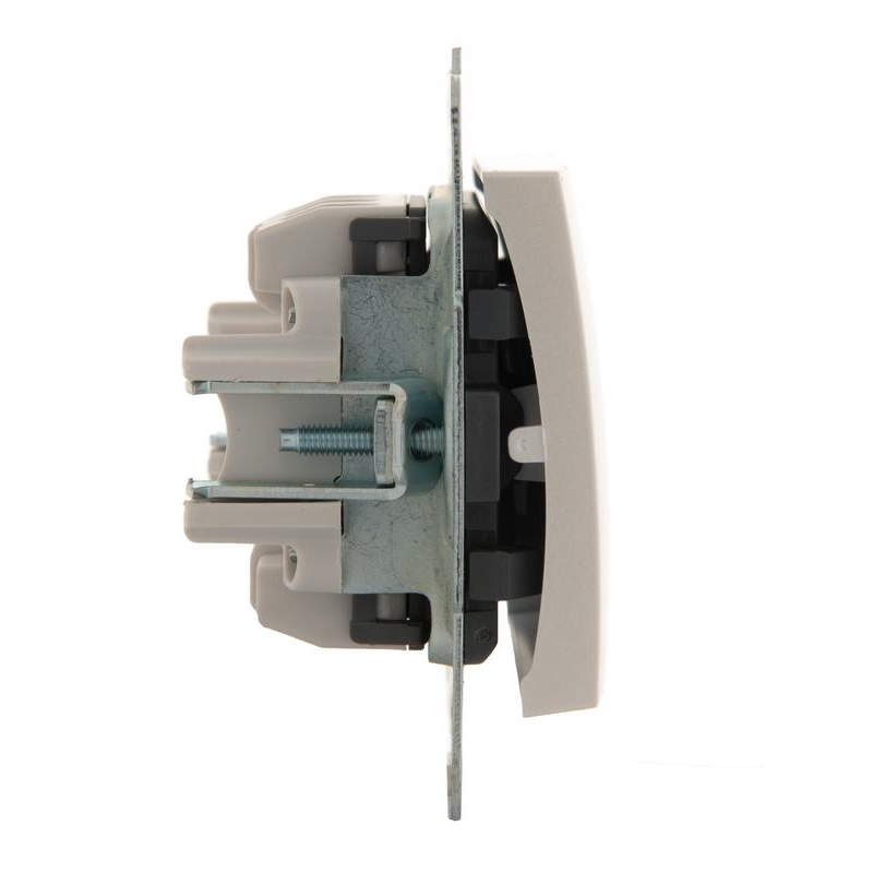 Механизм выключателя проходного 1-кл. 1п СП Karina 10А IP20 с подсветкой жемчуж./бел. перламутр. LEZARD 707-3088-114