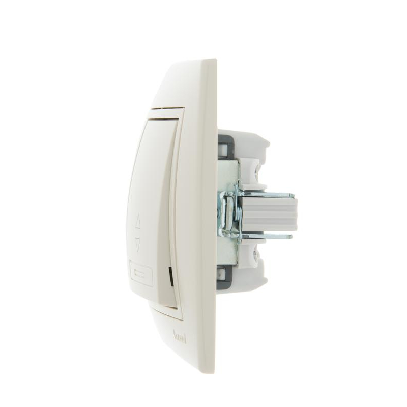 Выключатель проходной 2-кл. СП Мира 10А со вставкой крем. LEZARD 701-0303-106