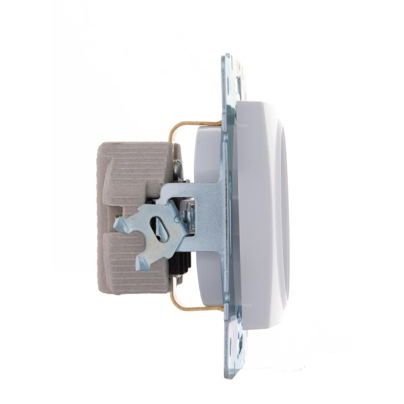 KARINA Розетка с/з керамика белая (10шт/120шт) (707-0288-122)