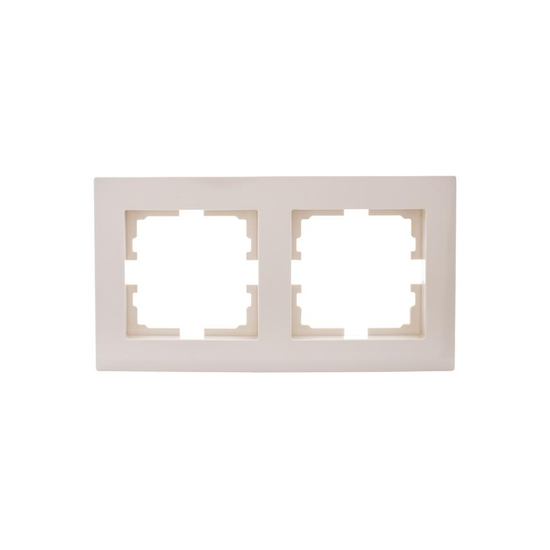 Рамка 2-местн. горизонт. VESNA кремов. LEZARD 742-0300-147