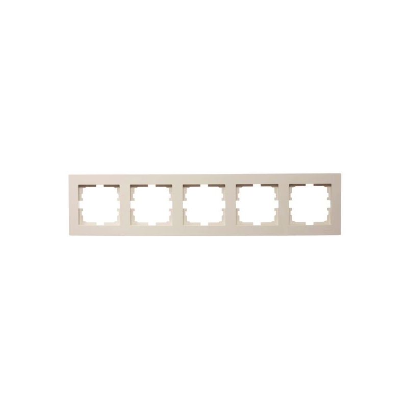 Рамка 5-местн. горизонт. VESNA кремов. LEZARD 742-0300-150