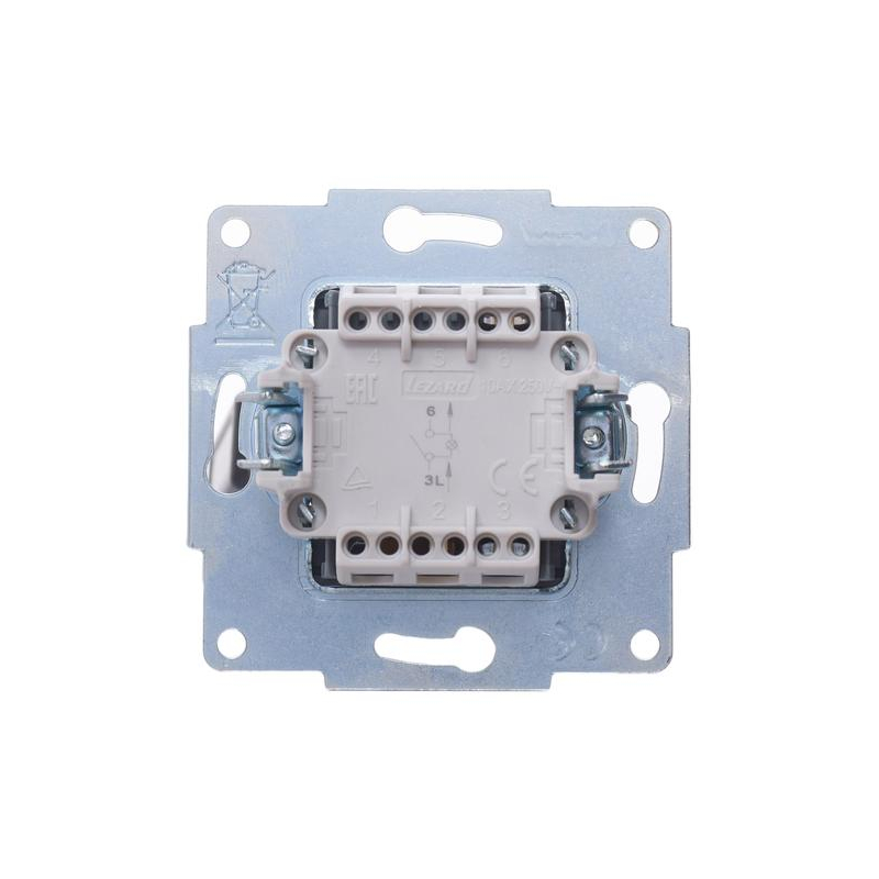 Выключатель 1-кл. СП Vesna с индикацией механизм крем. LEZARD 742-0388-111