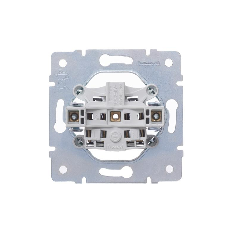 Розетка 1-м СП Vesna без заземл. ПБТ механизм бел. LEZARD 742-0288-121B