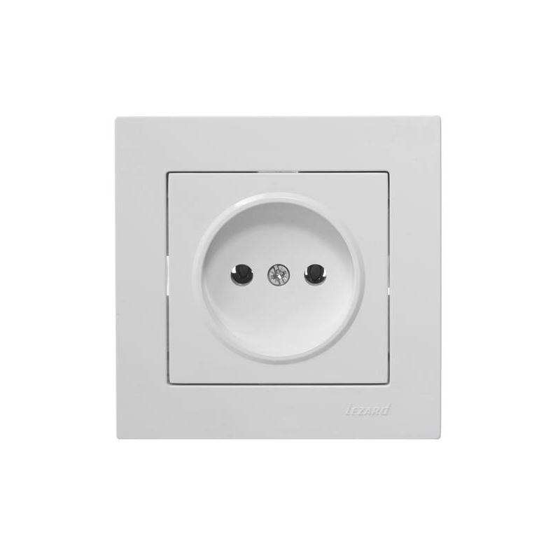 Розетка 1-м СП Vesna без заземл. ПБТ механизм бел. LEZARD 742-0288-121B