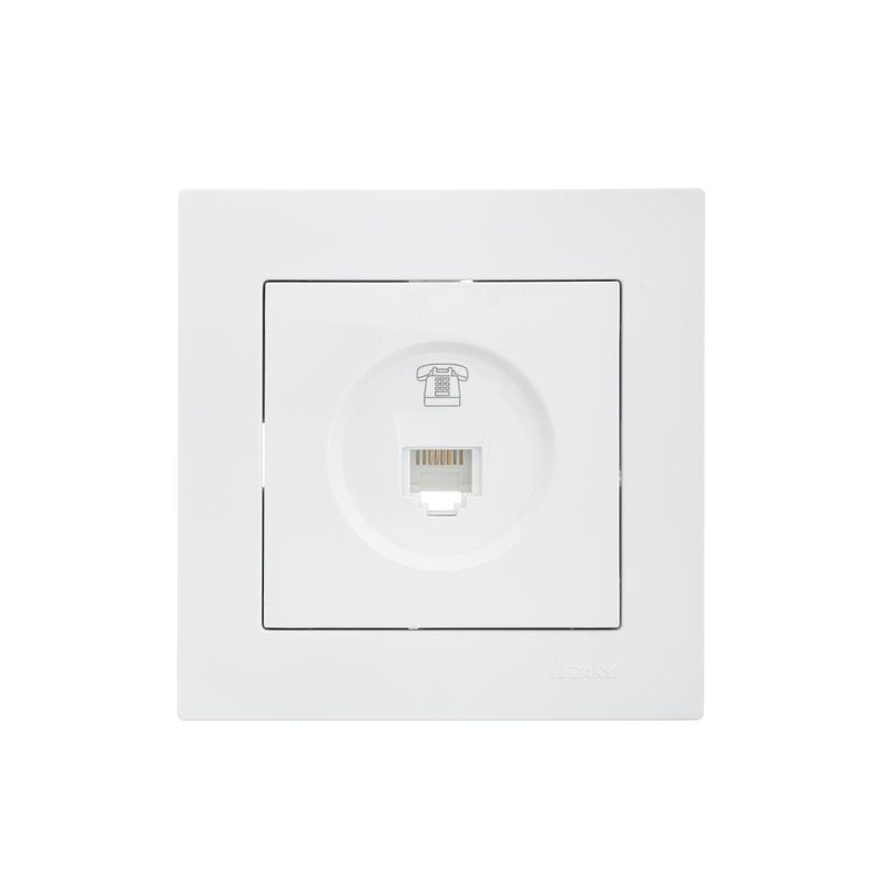 Розетка телефонная СП Vesna евро стандарт механизм бел. LEZARD 742-0288-137