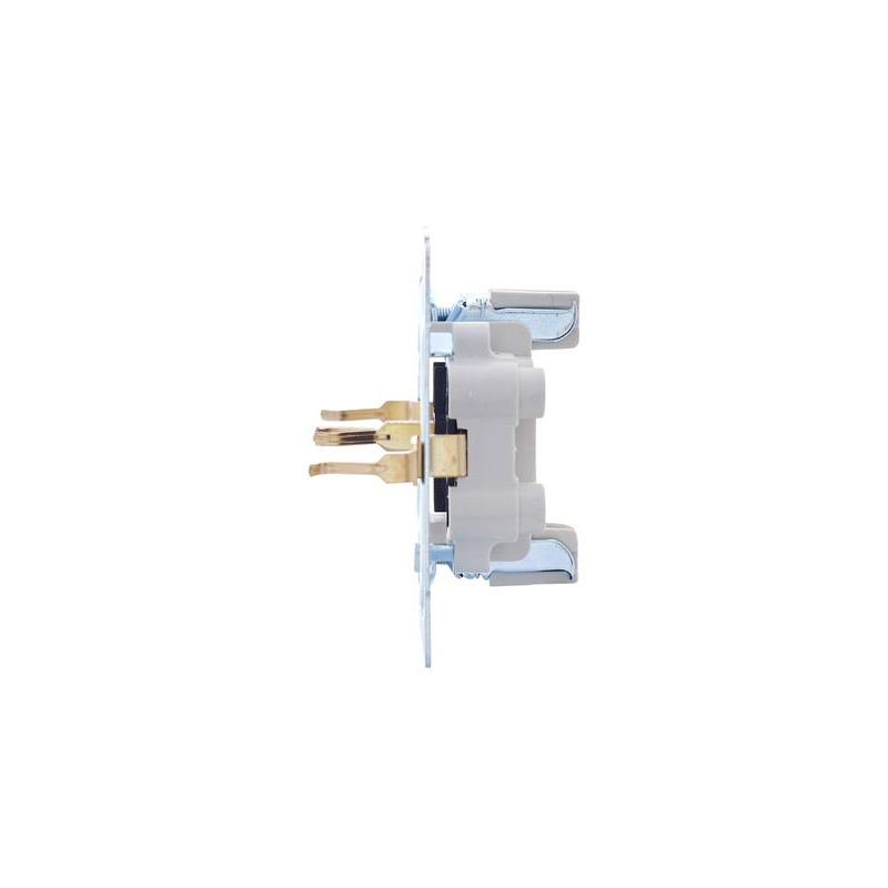 Розетка 2-м СП VESNA с заземл. со шторками ПБТ кремов. LEZARD 742-0300-178B