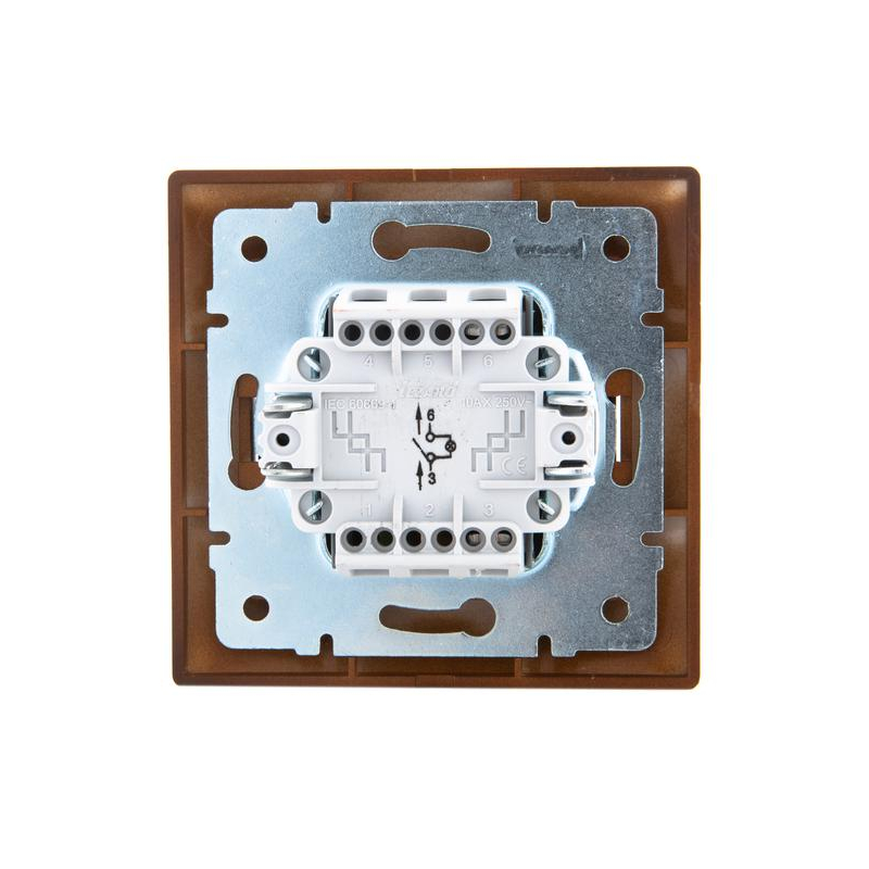 Выключатель 1-кл. СП Мира 10А с подсветкой сосна LEZARD 701-0801-111