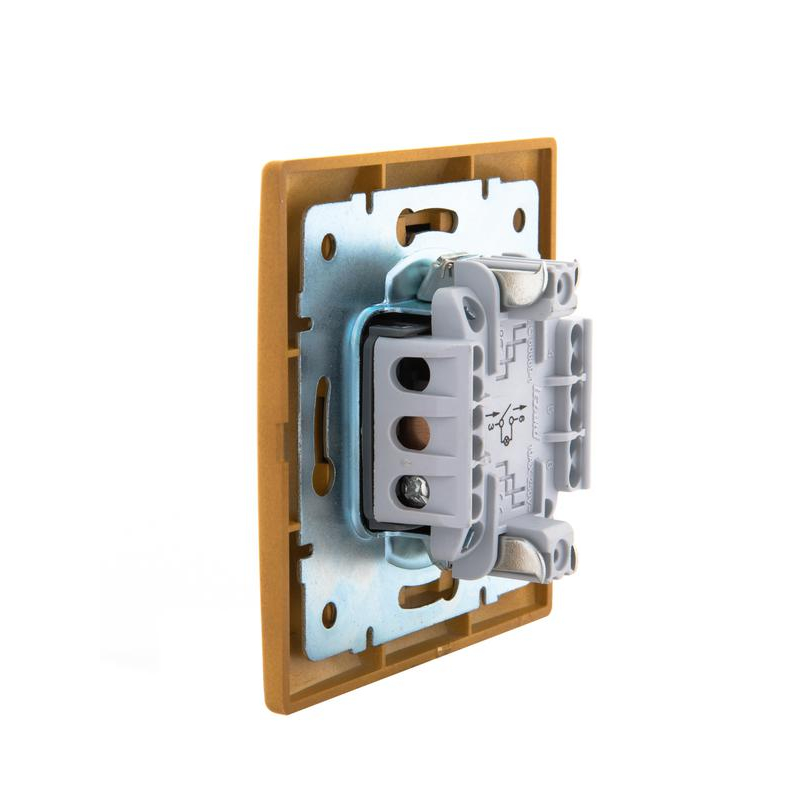 Выключатель 1-кл. СП Мира 10А IP20 с подсветкой ольха LEZARD 701-0701-111