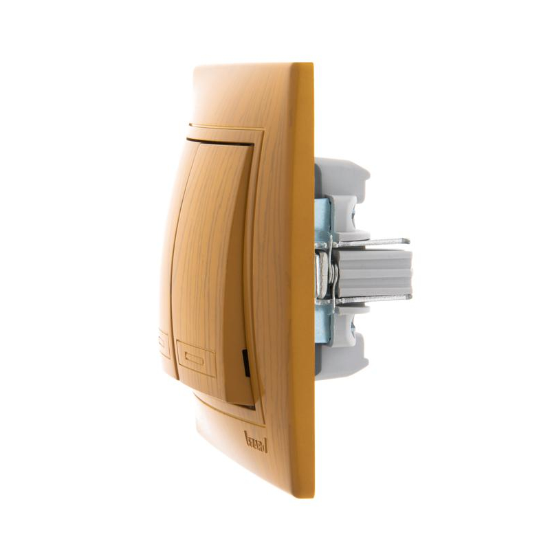 Выключатель 2-кл. СП Мира 10А IP20 ольха LEZARD 701-0701-101