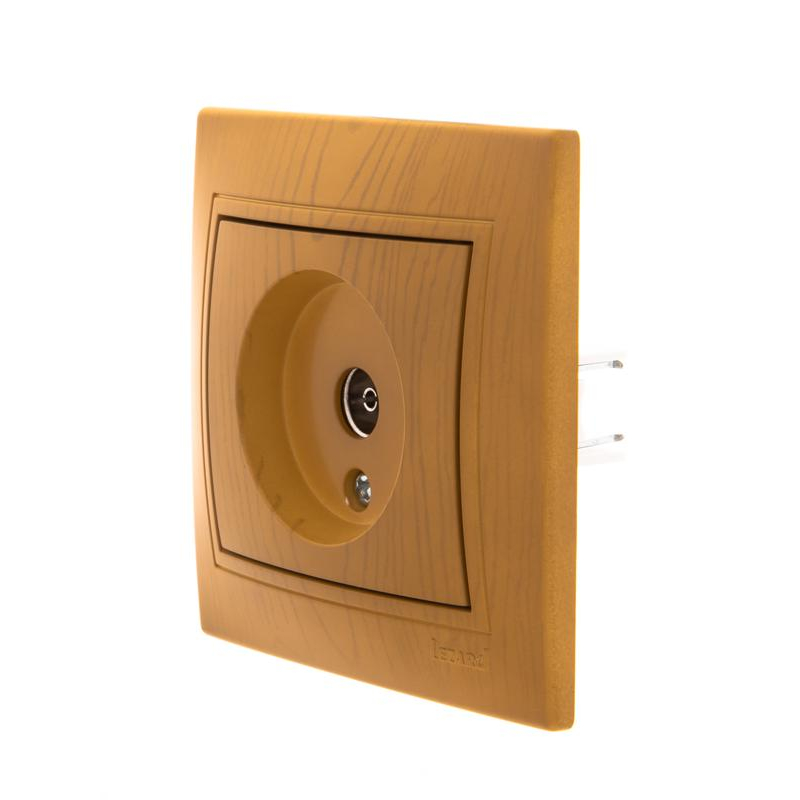 Розетка TV СП Мира оконечная ольха LEZARD 701-0701-130