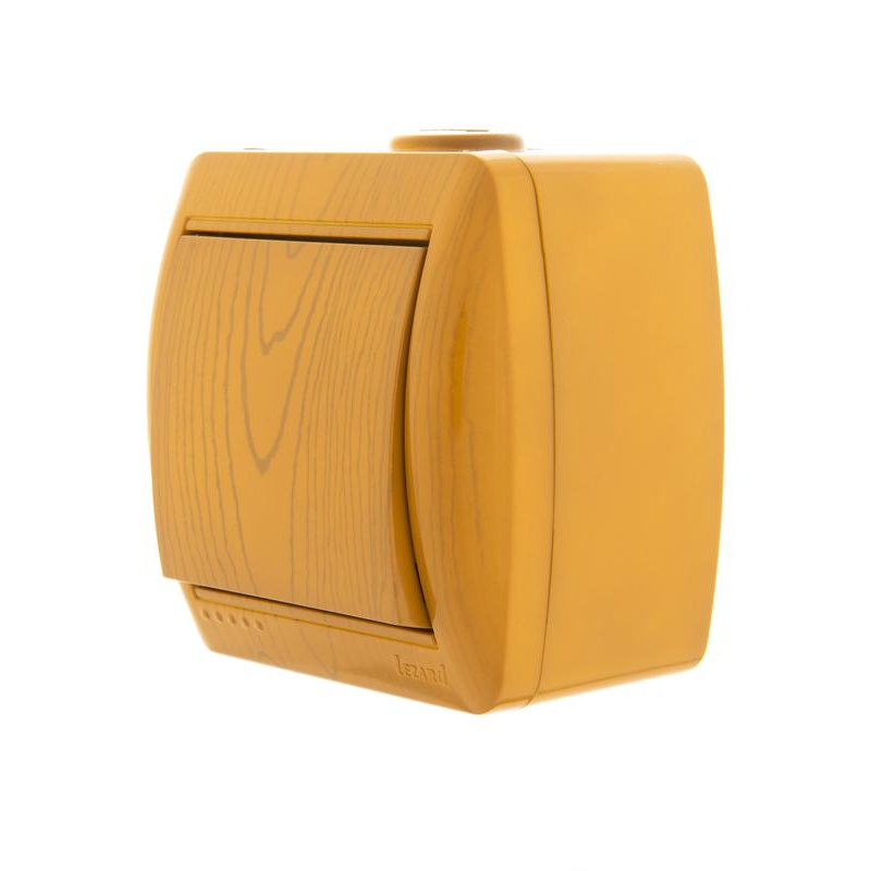 Выключатель 1-кл. ОП Ната 10А IP20 ольха LEZARD 710-0700-100