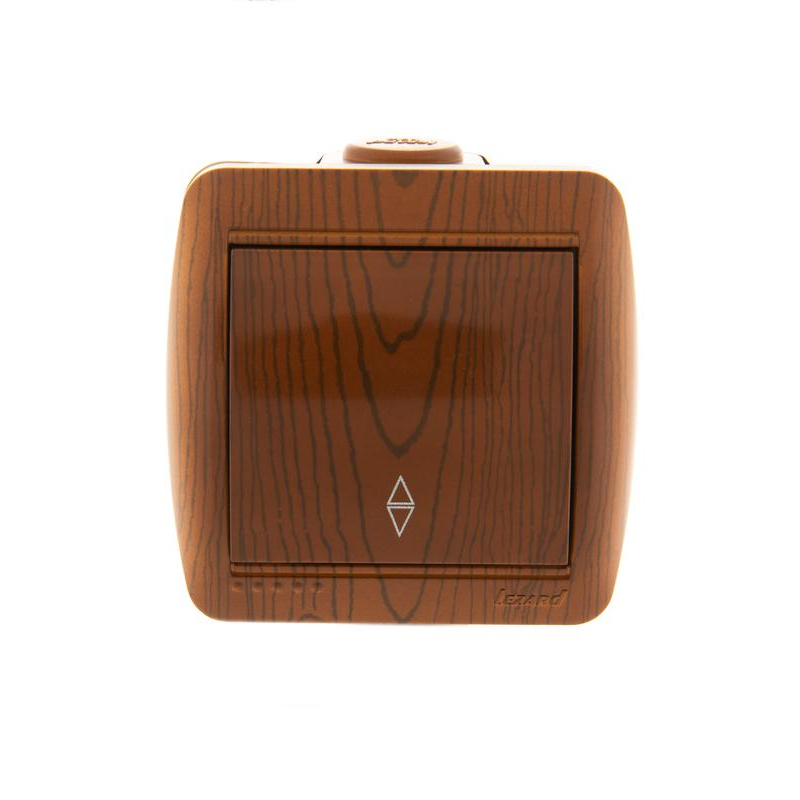 Выключатель проходной 1-кл. ОП Ната 10А IP20 сосна LEZARD 710-0800-105