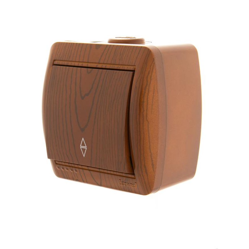 Выключатель проходной 1-кл. ОП Ната 10А IP20 сосна LEZARD 710-0800-105