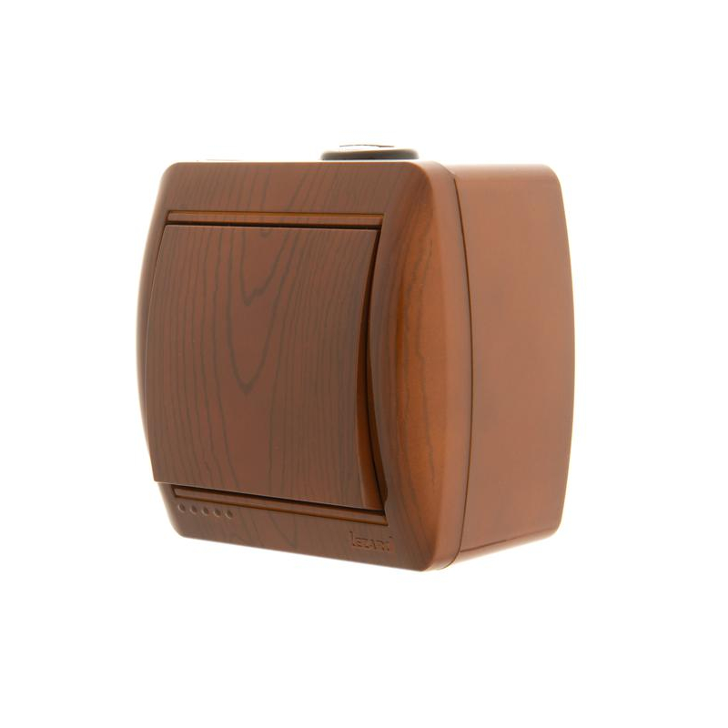 Выключатель 1-кл. ОП Ната 10А IP20 сосна LEZARD 710-0800-100